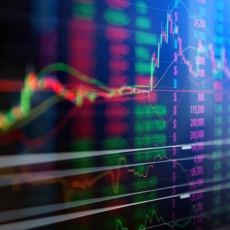 Crypto graph in vivid colours