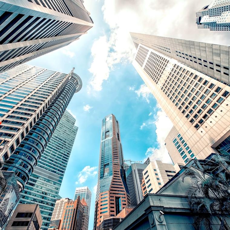 Raffles square in Singapore