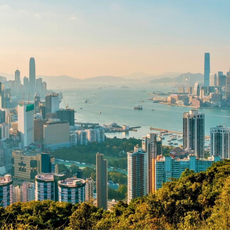 Hong Kong City skyline, and Kowloon and Hong Kong Island