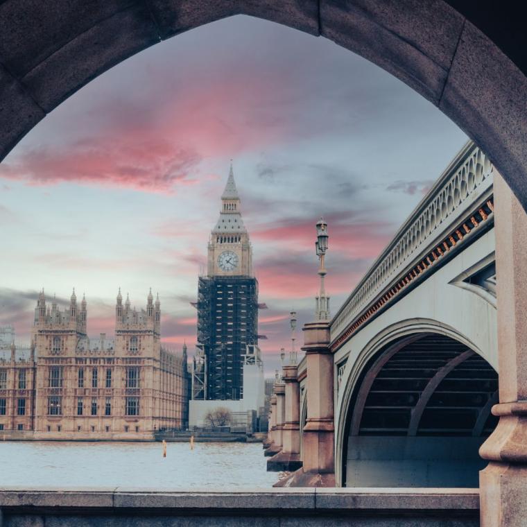 Big Ben almost finished after a five-year restoration project, December 2021, London, United Kingdom