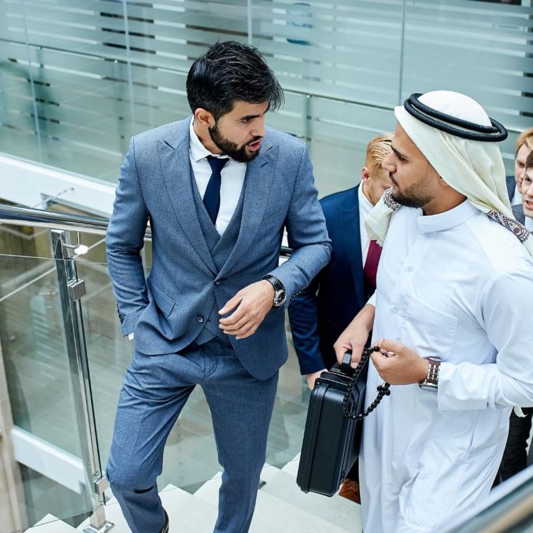 Businessmen discussing crypto regulation