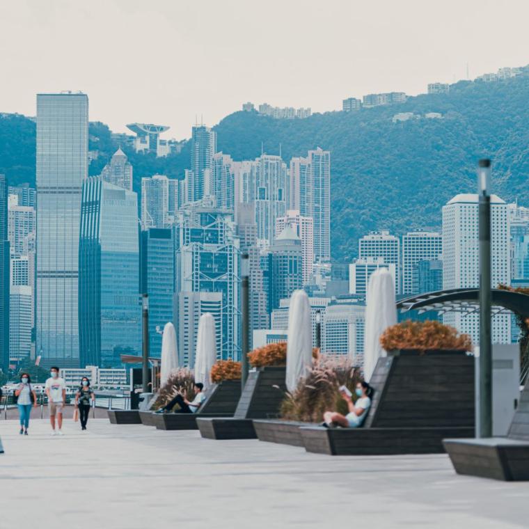 Commuters in Hong Kong