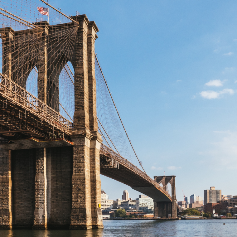 New York, USA / Brooklyn Bridge at Dusk