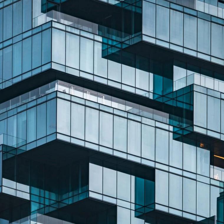 Glass building