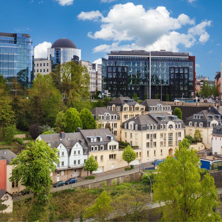 Modern buildings in Luxembourg