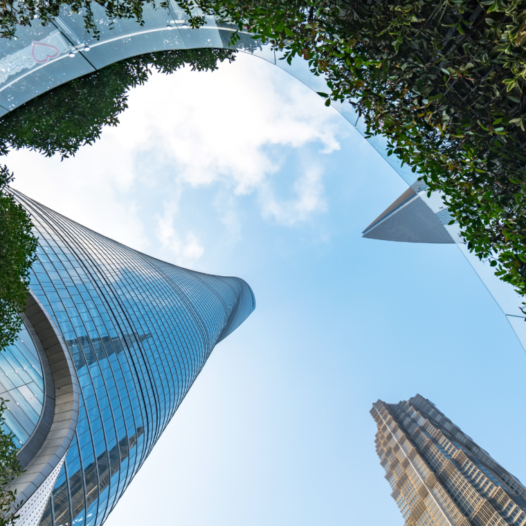 the skyscrapers of the financial center , shanghai, China 