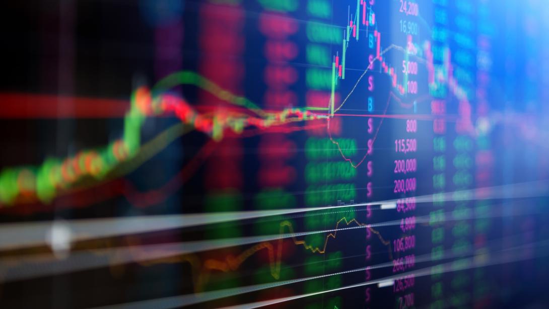 Crypto graph in vivid colours
