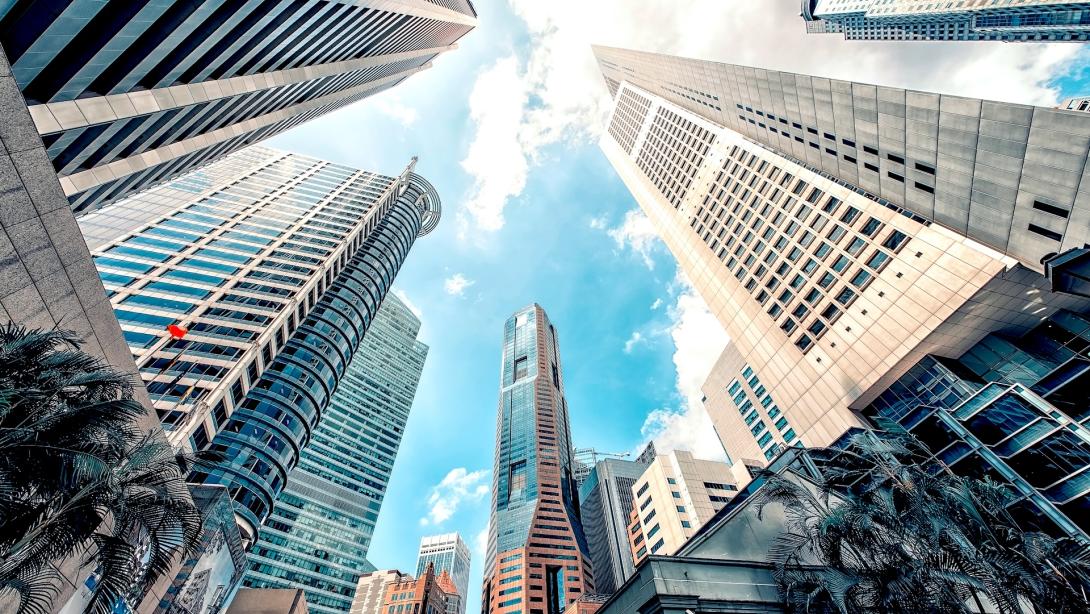 Raffles square in Singapore