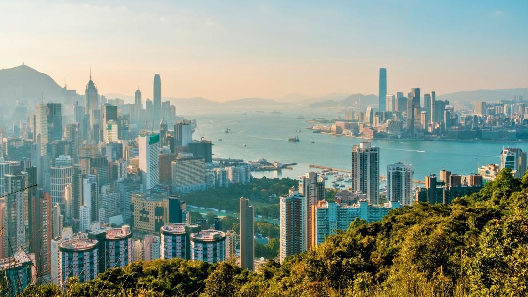 Hong Kong City skyline, and Kowloon and Hong Kong Island