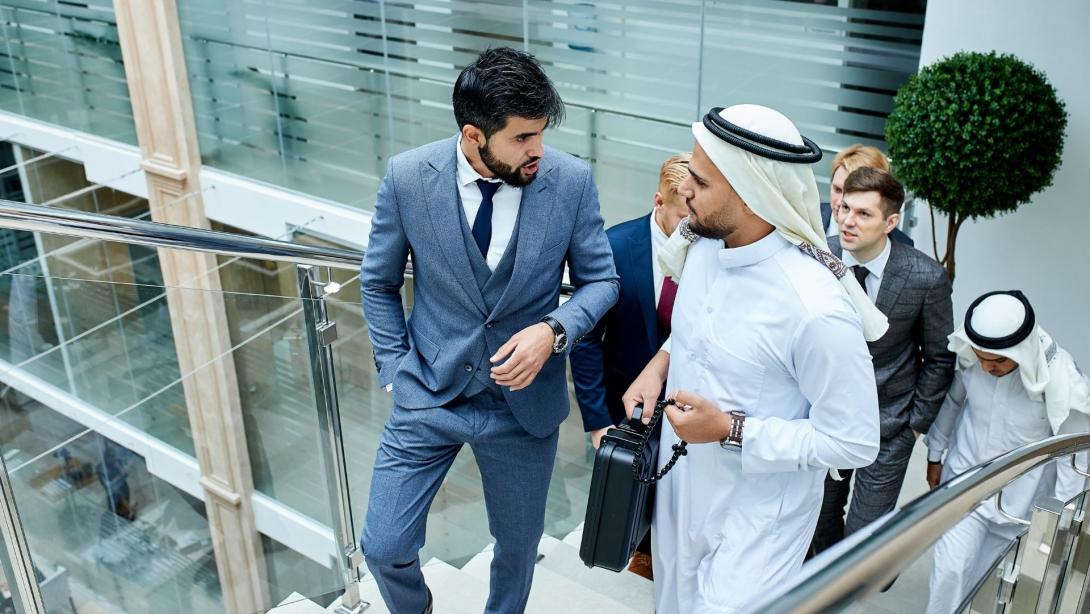 Businessmen discussing crypto regulation