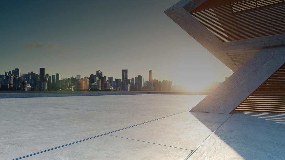 sunny city skyline gradient low