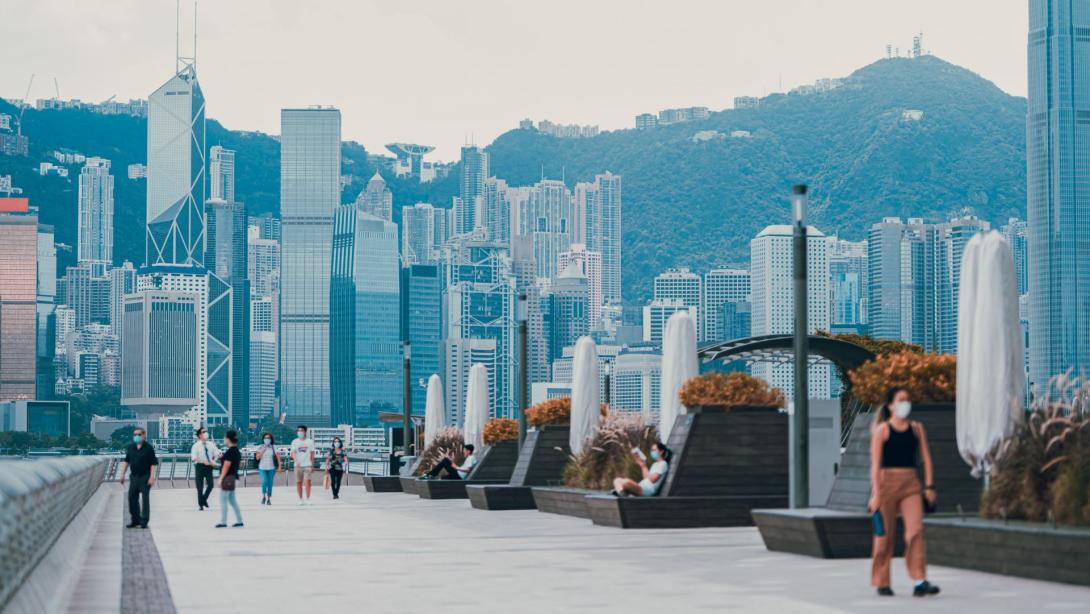 Commuters in Hong Kong