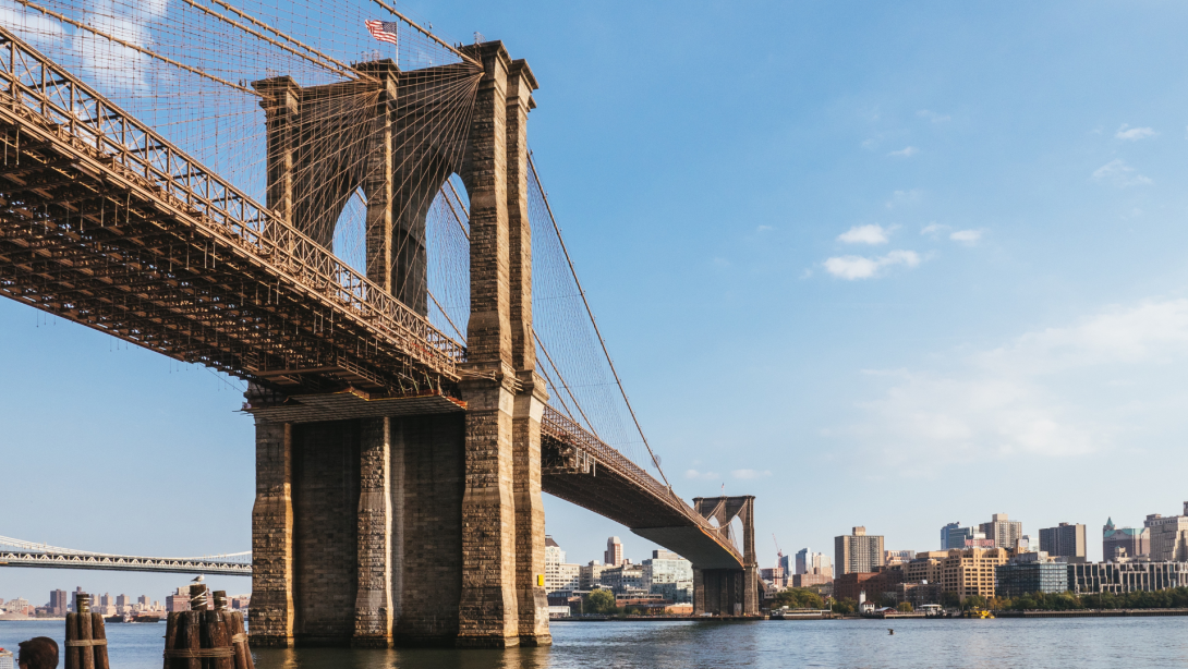 New York, USA / Brooklyn Bridge at Dusk
