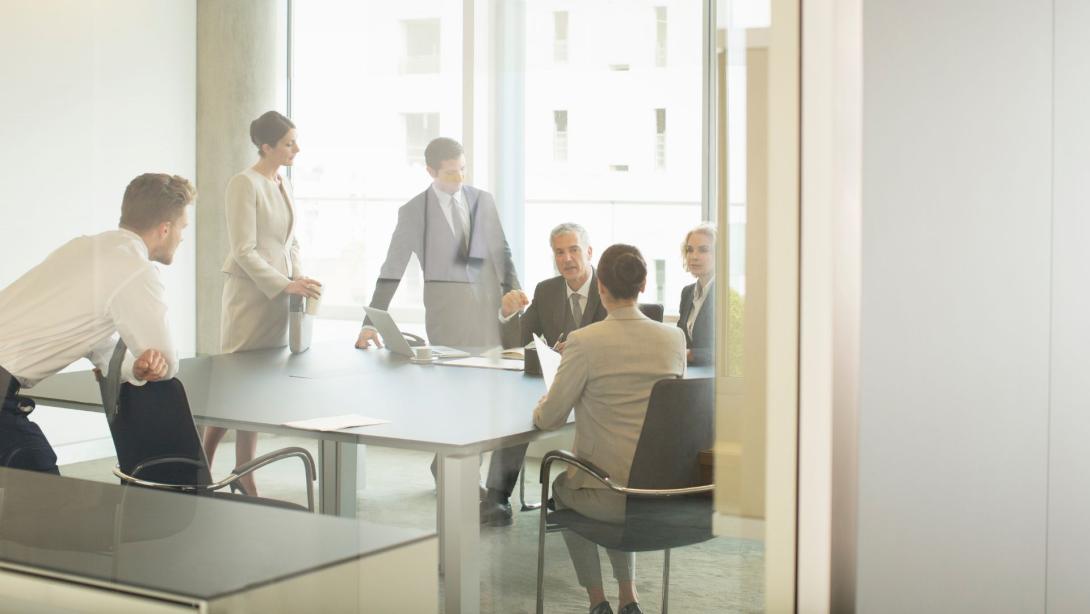 Business people talking in meeting 