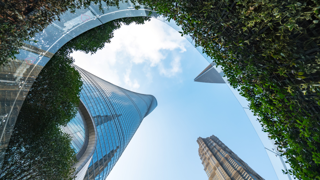 the skyscrapers of the financial center , shanghai, China 