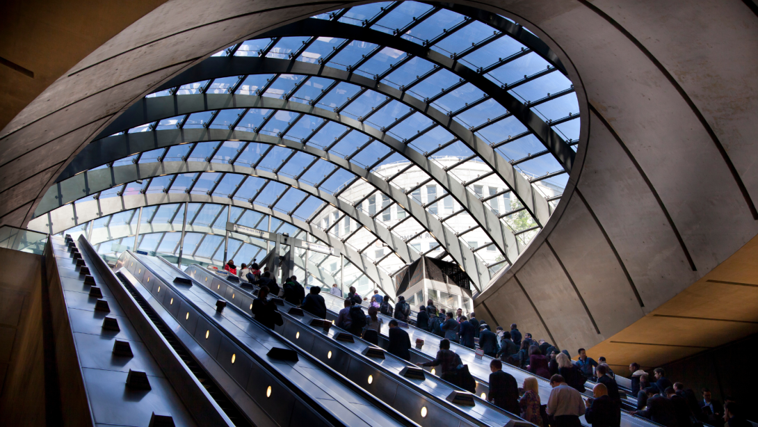London tube, Canary Wharf station