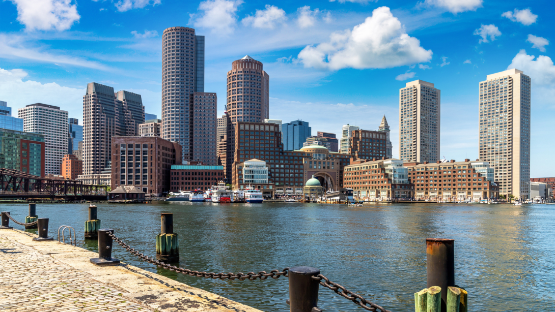 Boston cityscape, USA 